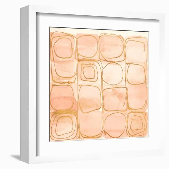 Circular Squares of Peach-Lanie Loreth-Framed Art Print