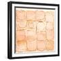 Circular Squares of Peach-Lanie Loreth-Framed Art Print