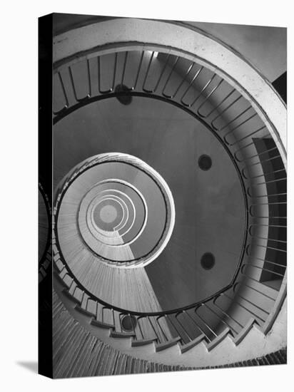 Circular Stairs of Bremen Trade School-Dmitri Kessel-Stretched Canvas