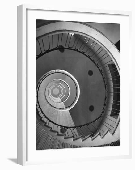 Circular Stairs of Bremen Trade School-Dmitri Kessel-Framed Photographic Print