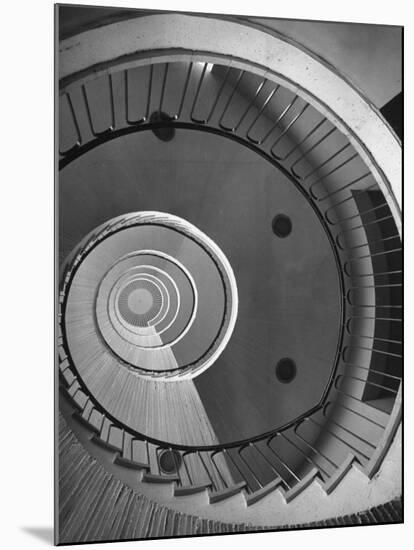 Circular Stairs of Bremen Trade School-Dmitri Kessel-Mounted Photographic Print