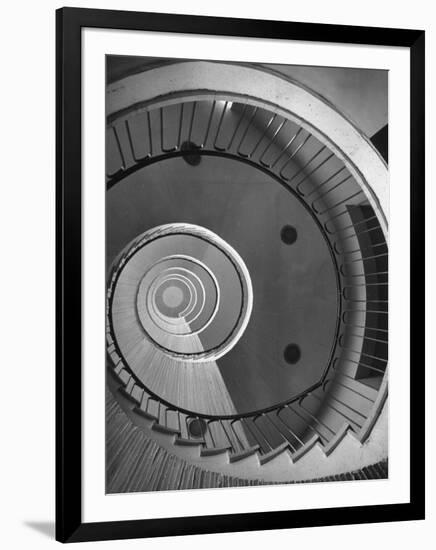 Circular Stairs of Bremen Trade School-Dmitri Kessel-Framed Photographic Print