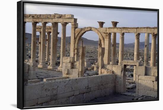 Circular Street Near Theatre, Palmyra-null-Framed Photographic Print