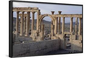 Circular Street Near Theatre, Palmyra-null-Framed Photographic Print