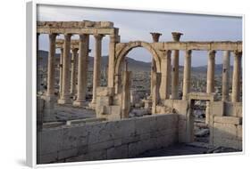 Circular Street Near Theatre, Palmyra-null-Framed Photographic Print
