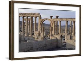 Circular Street Near Theatre, Palmyra-null-Framed Photographic Print