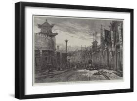 Circular-Street, Pekin-Eduard Hildebrandt-Framed Premium Giclee Print