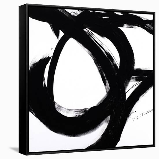 Circular Strokes I-Megan Morris-Framed Stretched Canvas