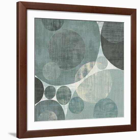 Circulation I Blue and Grey-Michael Mullan-Framed Art Print