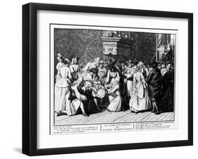 Circumcision Ceremony Among Portuguese Jews, 1725-Bernard Picart-Framed Giclee Print