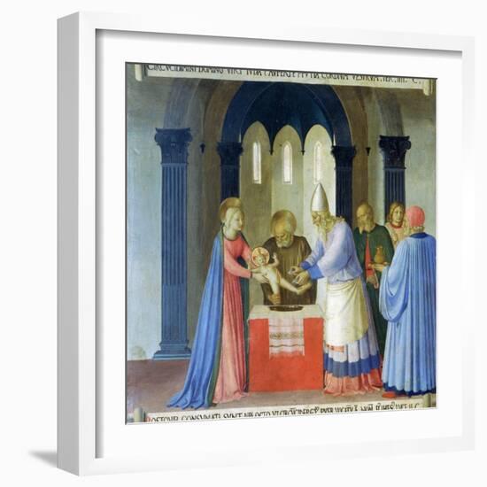 Circumcision of Jesus, Story of the Life of Christ-Fra Angelico-Framed Giclee Print