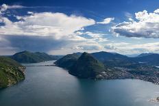 Panorama of Lake Lugano-Circumnavigation-Photographic Print