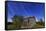 Circumpolar Star Trails Above an Old Farmhouse in Alberta, Canada-null-Framed Stretched Canvas