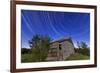 Circumpolar Star Trails Above an Old Farmhouse in Alberta, Canada-null-Framed Photographic Print