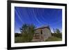 Circumpolar Star Trails Above an Old Farmhouse in Alberta, Canada-null-Framed Photographic Print