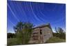 Circumpolar Star Trails Above an Old Farmhouse in Alberta, Canada-null-Mounted Photographic Print