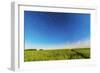 Circumpolar Star Trails over a Canola Field in Southern Alberta, Canada-null-Framed Photographic Print