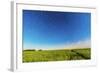 Circumpolar Star Trails over a Canola Field in Southern Alberta, Canada-null-Framed Photographic Print