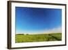 Circumpolar Star Trails over a Canola Field in Southern Alberta, Canada-null-Framed Photographic Print