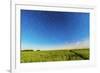 Circumpolar Star Trails over a Canola Field in Southern Alberta, Canada-null-Framed Photographic Print