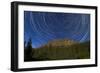 Circumpolar Stars Trails over Castle Mountain in Banff National Park, Canada-null-Framed Photographic Print