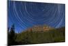 Circumpolar Stars Trails over Castle Mountain in Banff National Park, Canada-null-Mounted Photographic Print