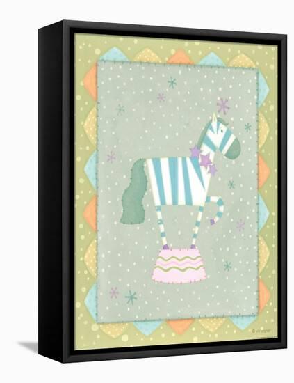 Circus 3 Zebra-Viv Eisner-Framed Stretched Canvas