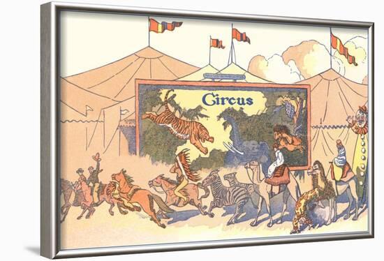 Circus Animals-null-Framed Art Print