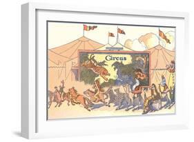 Circus Animals-null-Framed Art Print