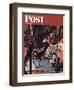 "Circus Artist" Saturday Evening Post Cover, May 3,1947-Norman Rockwell-Framed Giclee Print