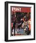 "Circus Artist" Saturday Evening Post Cover, May 3,1947-Norman Rockwell-Framed Giclee Print