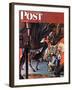 "Circus Artist" Saturday Evening Post Cover, May 3,1947-Norman Rockwell-Framed Giclee Print