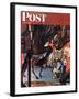 "Circus Artist" Saturday Evening Post Cover, May 3,1947-Norman Rockwell-Framed Giclee Print