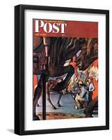 "Circus Artist" Saturday Evening Post Cover, May 3,1947-Norman Rockwell-Framed Giclee Print