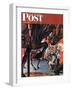 "Circus Artist" Saturday Evening Post Cover, May 3,1947-Norman Rockwell-Framed Giclee Print