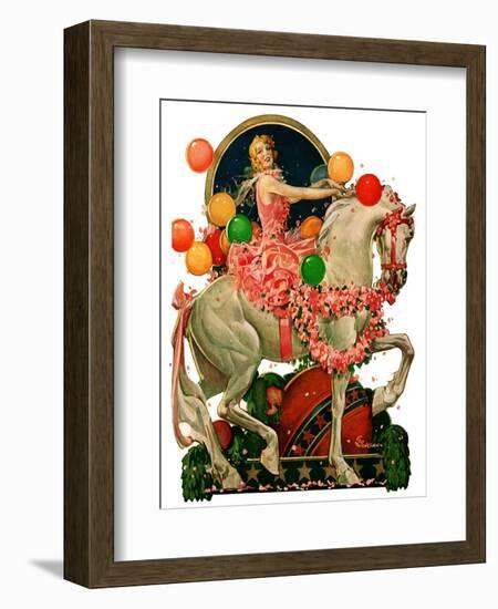 "Circus Bareback Rider,"April 25, 1931-Elbert Mcgran Jackson-Framed Giclee Print