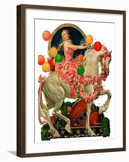 "Circus Bareback Rider,"April 25, 1931-Elbert Mcgran Jackson-Framed Giclee Print