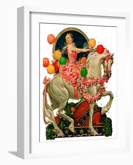 "Circus Bareback Rider,"April 25, 1931-Elbert Mcgran Jackson-Framed Giclee Print