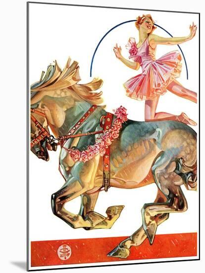 "Circus Bareback Rider,"May 14, 1932-Joseph Christian Leyendecker-Mounted Giclee Print