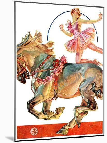 "Circus Bareback Rider,"May 14, 1932-Joseph Christian Leyendecker-Mounted Giclee Print