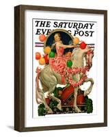 "Circus Bareback Rider," Saturday Evening Post Cover, April 25, 1931-Elbert Mcgran Jackson-Framed Giclee Print