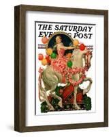 "Circus Bareback Rider," Saturday Evening Post Cover, April 25, 1931-Elbert Mcgran Jackson-Framed Giclee Print
