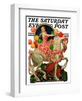 "Circus Bareback Rider," Saturday Evening Post Cover, April 25, 1931-Elbert Mcgran Jackson-Framed Giclee Print