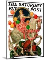 "Circus Bareback Rider," Saturday Evening Post Cover, April 25, 1931-Elbert Mcgran Jackson-Mounted Giclee Print