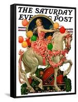 "Circus Bareback Rider," Saturday Evening Post Cover, April 25, 1931-Elbert Mcgran Jackson-Framed Stretched Canvas