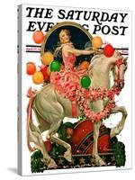 "Circus Bareback Rider," Saturday Evening Post Cover, April 25, 1931-Elbert Mcgran Jackson-Stretched Canvas