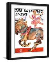 "Circus Bareback Rider," Saturday Evening Post Cover, May 14, 1932-Joseph Christian Leyendecker-Framed Giclee Print