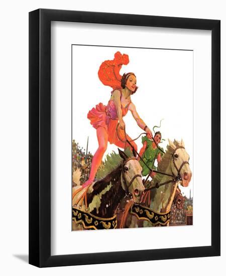 "Circus Bareback Riders,"April 6, 1935-Maurice Bower-Framed Premium Giclee Print