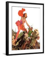 "Circus Bareback Riders,"April 6, 1935-Maurice Bower-Framed Giclee Print