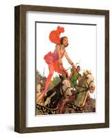 "Circus Bareback Riders,"April 6, 1935-Maurice Bower-Framed Giclee Print